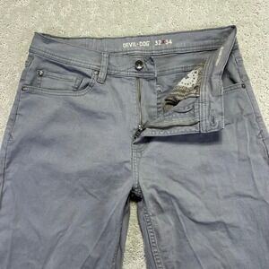 Devil-Dog Jeans Mens 32x34 Gray Dungarees Relaxed Straight Stretch Denim Casual